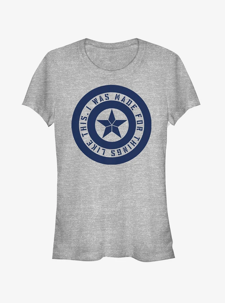 Marvel Avengers: Endgame Shield Inspiration Girls Heathered T-Shirt