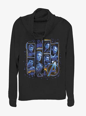 Marvel Avengers: Endgame Blue Box Up Cowlneck Long-Sleeve Girls Top