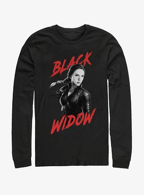 Marvel Avengers: Endgame High Contrast Black Widow Long-Sleeve T-Shirt