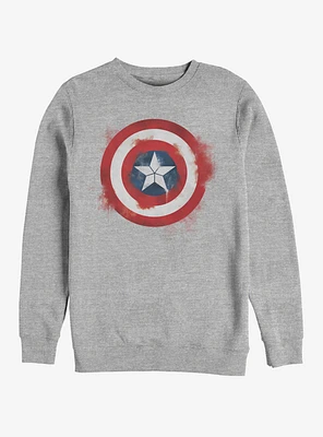 Marvel Avengers: Endgame Captain America Spray Logo Heathered Sweatshirt