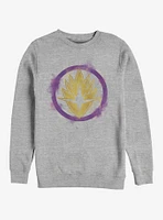 Marvel Avengers: Endgame Guardians Spray Logo Heathered Sweatshirt