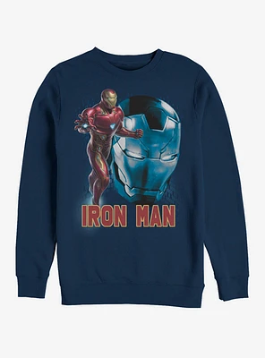 Marvel Avengers: Endgame Iron Man Profile Navy Blue Sweatshirt
