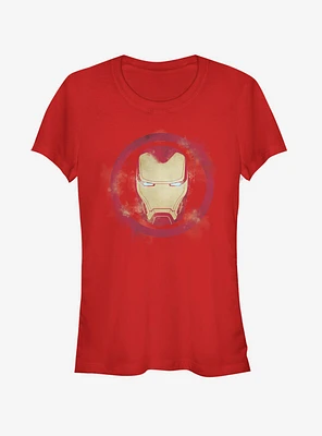 Marvel Avengers: Endgame Iron Man Spray Logo Girls Red T-Shirt