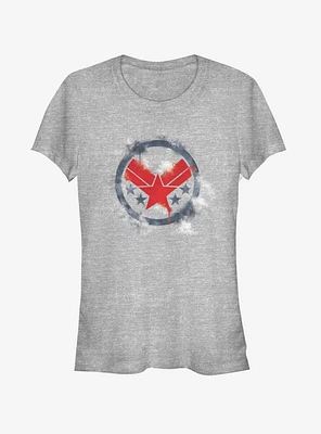 Marvel Avengers: Endgame War Machine Spray Logo Girls Heathered T-Shirt