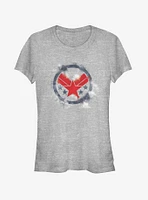 Marvel Avengers: Endgame War Machine Spray Logo Girls Heathered T-Shirt