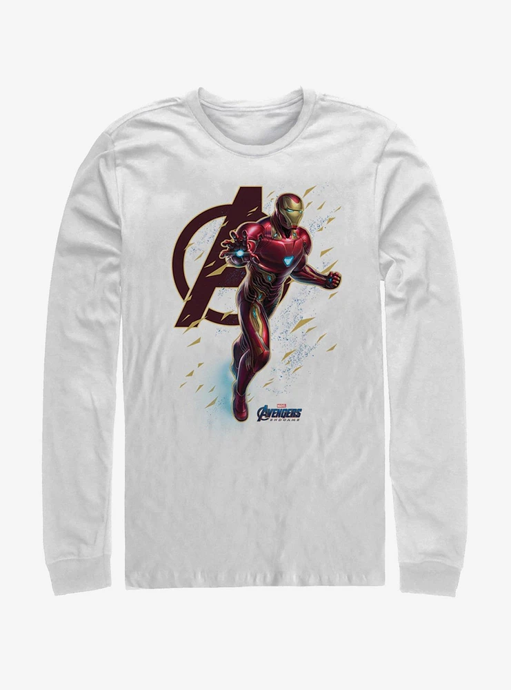 Marvel Avengers: Endgame Suit Flies White Long-Sleeve T-Shirt