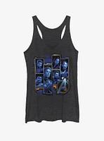 Marvel Avengers: Endgame Blue Box Up Girls Black Heathered Tank Top