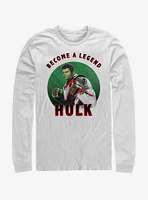 Marvel Avengers: Endgame Hulk Armor Circle Solo White Long-Sleeve T-Shirt