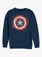 Marvel Avengers: Endgame Captain America Spray Logo Navy Blue Sweatshirt