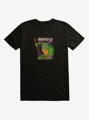 Teenage Mutant Ninja Turtles Donatello Action Pose Square Black T-Shirt