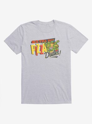 Teenage Mutant Ninja Turtles Extra Hot Pizza Dudes Group Grey T-Shirt