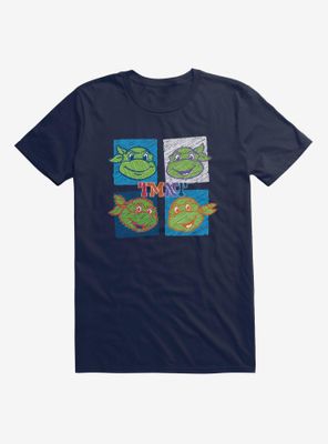 Teenage Mutant Ninja Turtles Chalk Line Boxes Character Faces T-Shirt