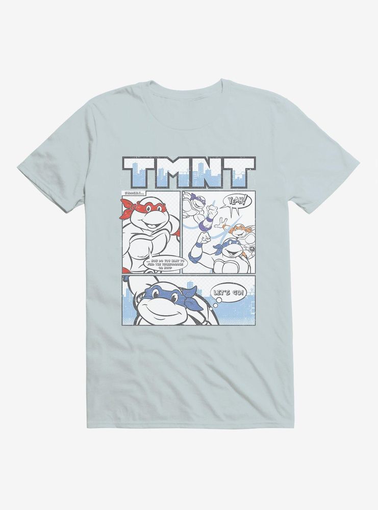 Teenage Mutant Ninja Turtles Comic Strip Group Outlines T-Shirt