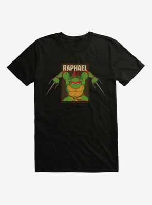 Teenage Mutant Ninja Turtles Raphael Action Pose Square Black T-Shirt