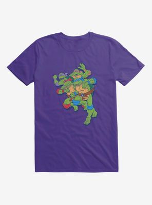 Teenage Mutant Ninja Turtles Group Running Purple T-Shirt