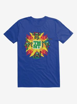Teenage Mutant Ninja Turtles Pixelated Group Explosion T-Shirt