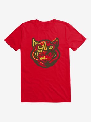 Teenage Mutant Ninja Turtles Rocksteady Patch Face Red T-Shirt