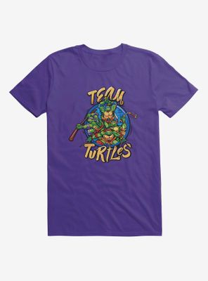 Teenage Mutant Ninja Turtles Team Turtle Group Poses Circle T-Shirt