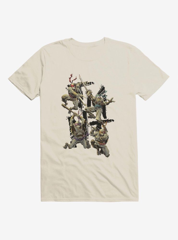 Teenage Mutant Ninja Turtles Acronym Fight Poses T-Shirt