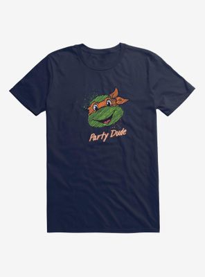 Teenage Mutant Ninja Turtles Chalk Lines Michelangelo Face Party Dude T-Shirt
