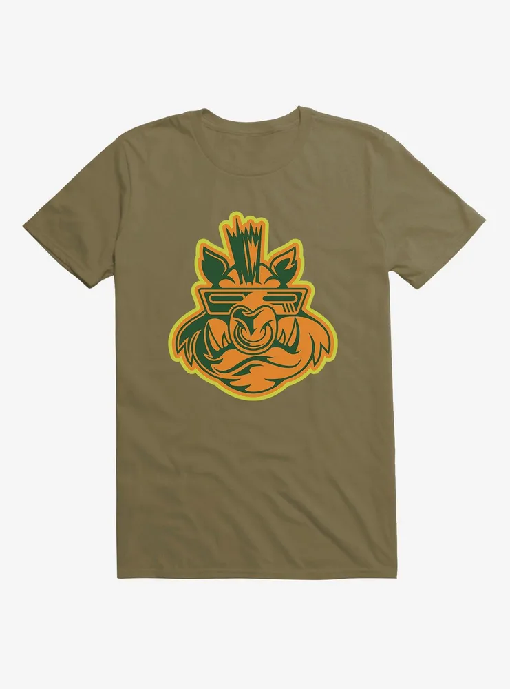 Teenage Mutant Ninja Turtles Bebop Patch Face Military Green T-Shirt