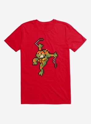 Teenage Mutant Ninja Turtles Pixelated Michelangelo T-Shirt