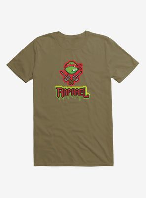 Teenage Mutant Ninja Turtles Raphael Pixelated Face T-Shirt
