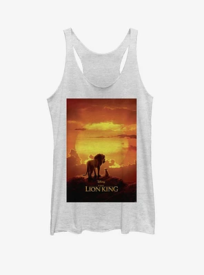 Disney The Lion King 2019 Pride Rock Poster Girls White Heathered Tank Top