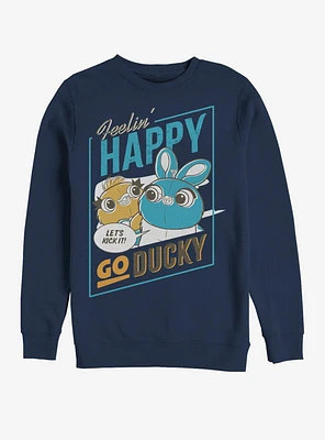 Disney Pixar Toy Story 4 Happy Go Ducky Navy Blue Sweatshirt