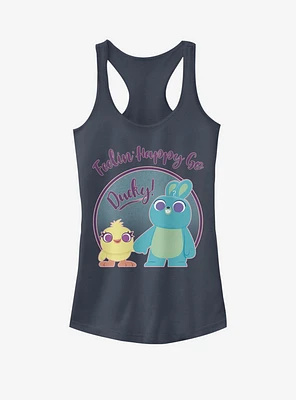 Disney Pixar Toy Story 4 Ducky Bunny Pastel Girls Indigo Tank Top