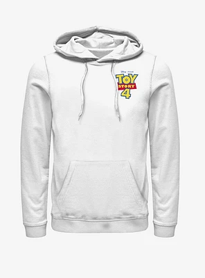 Disney Pixar Toy Story 4 Chest Color Logo White Hoodie