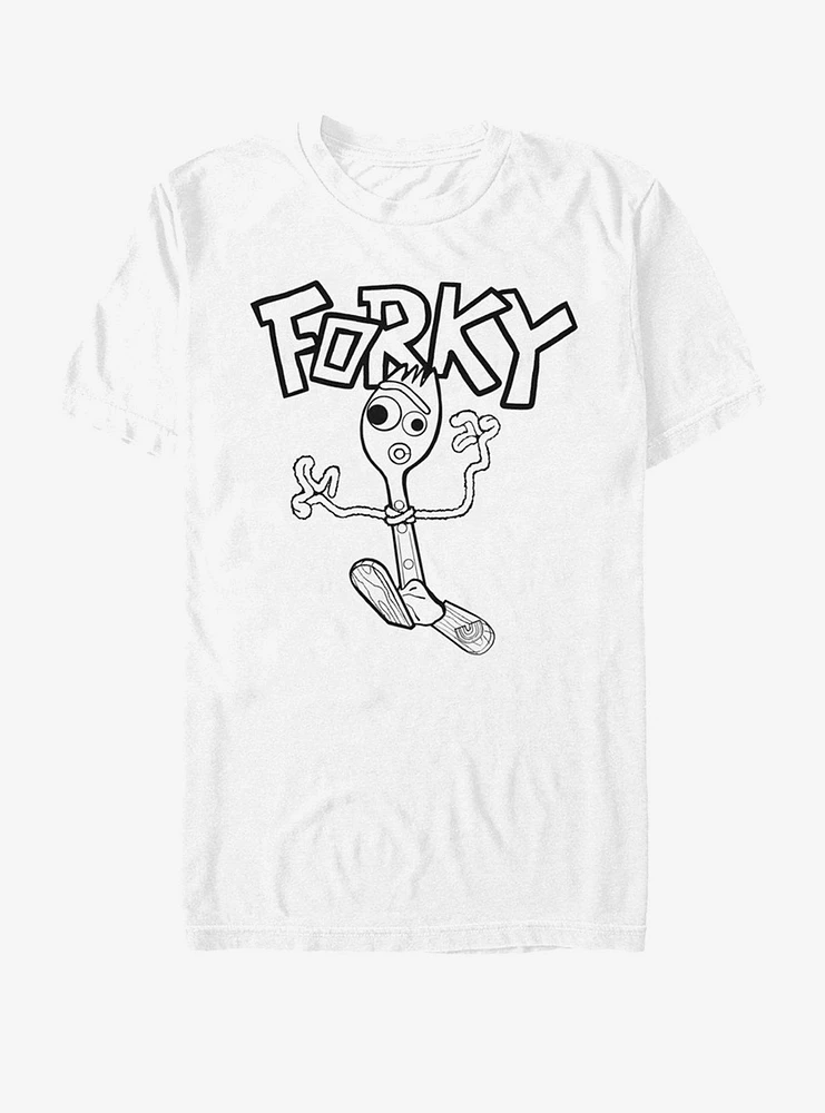 Disney Pixar Toy Story 4 Doodle Fork White T-Shirt