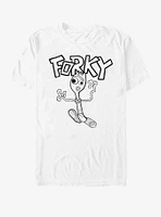 Disney Pixar Toy Story 4 Doodle Fork White T-Shirt