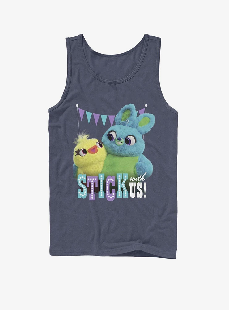 Disney Pixar Toy Story 4 Stick With Us Navy Blue Tank Top