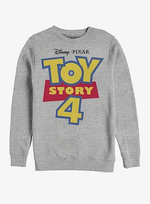 Disney Pixar Toy Story 4 Full Color Logo Heathered Sweatshirt