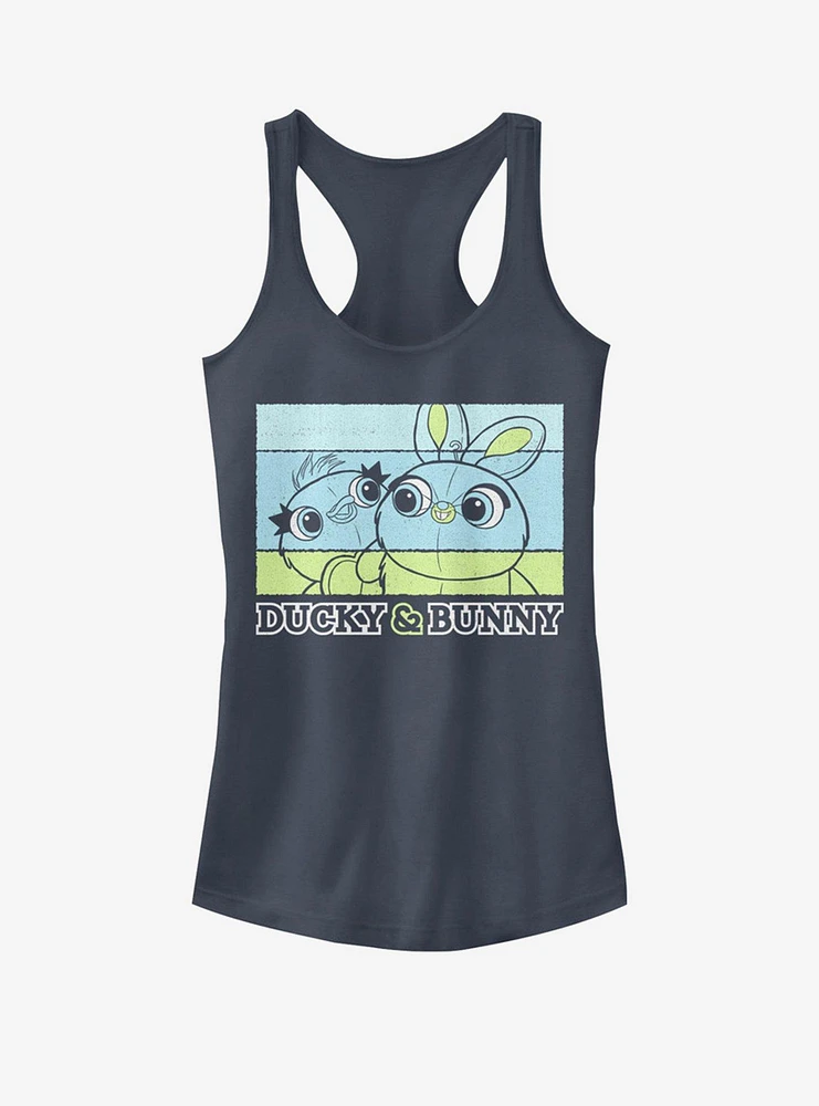 Disney Pixar Toy Story 4 Ducky And Bunny Girls Indigo Tank Top