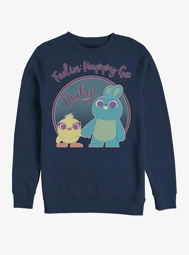 Disney Pixar Toy Story 4 Ducky Bunny Pastel Navy Blue Sweatshirt