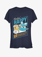 Disney Pixar Toy Story 4 Happy Go Ducky Girls Navy Blue T-Shirt