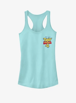 Disney Pixar Toy Story 4 Chest Color Logo Girls Cancun Blue Tank Top