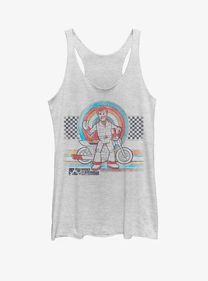 Disney Pixar Toy Story 4 Ride Lyfe Girls White Heathered Tank Top