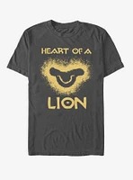 Disney The Lion King 2019 Heart Charcoal Grey T-Shirt