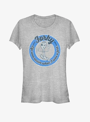 Disney Pixar Toy Story 4 Forky Back Girls Heathered T-Shirt