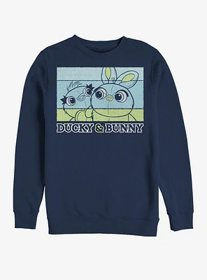 Disney Pixar Toy Story 4 Ducky And Bunny Navy Blue Sweatshirt