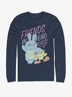 Disney Pixar Toy Story 4 Friends Sketch Navy Blue Long-Sleeve T-Shirt