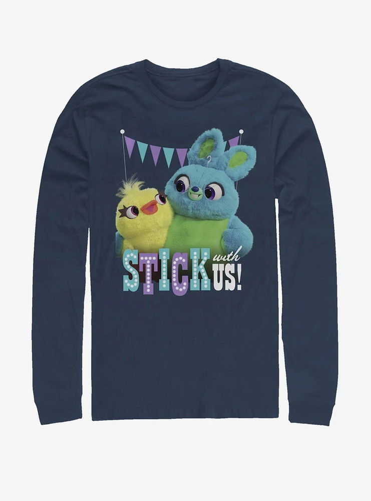 Disney Pixar Toy Story 4 Stick With Us Navy Blue Long-Sleeve T-Shirt