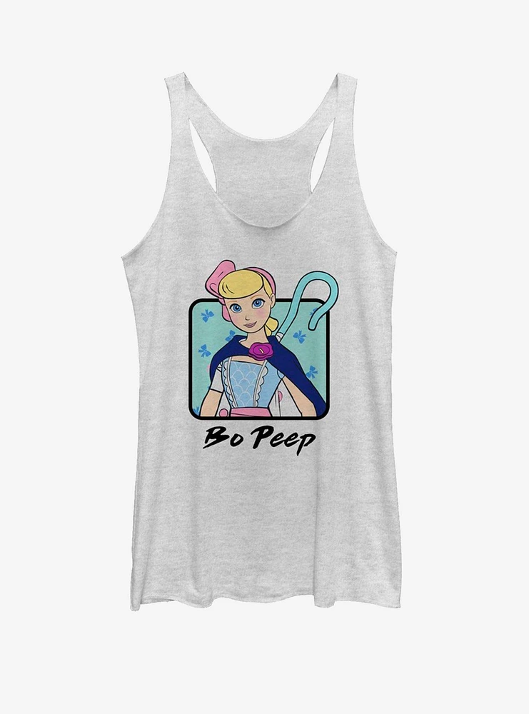 Disney Pixar Toy Story 4 Bo Peep Cloak Girls White Heathered Tank Top