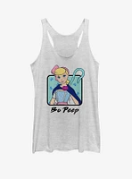 Disney Pixar Toy Story 4 Bo Peep Cloak Girls White Heathered Tank Top