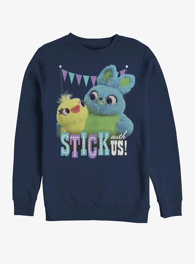 Disney Pixar Toy Story 4 Stick With Us Navy Blue Sweatshirt