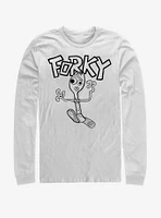 Disney Pixar Toy Story 4 Doodle Fork White Long-Sleeve T-Shirt