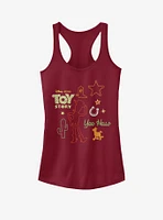 Disney Pixar Toy Story 4 Folk Girls Scarlet Red Tank Top